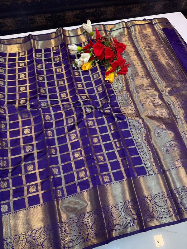 Malkova Soft Silk Saree with zari work for wedding wear