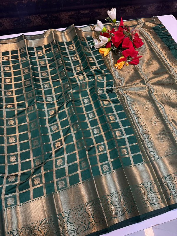 Malkova Soft Silk Saree with zari work for wedding wear