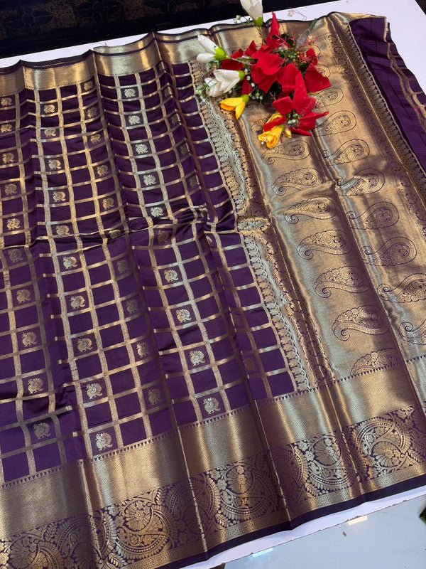 Malkova Soft Silk Saree with zari work for wedding wear