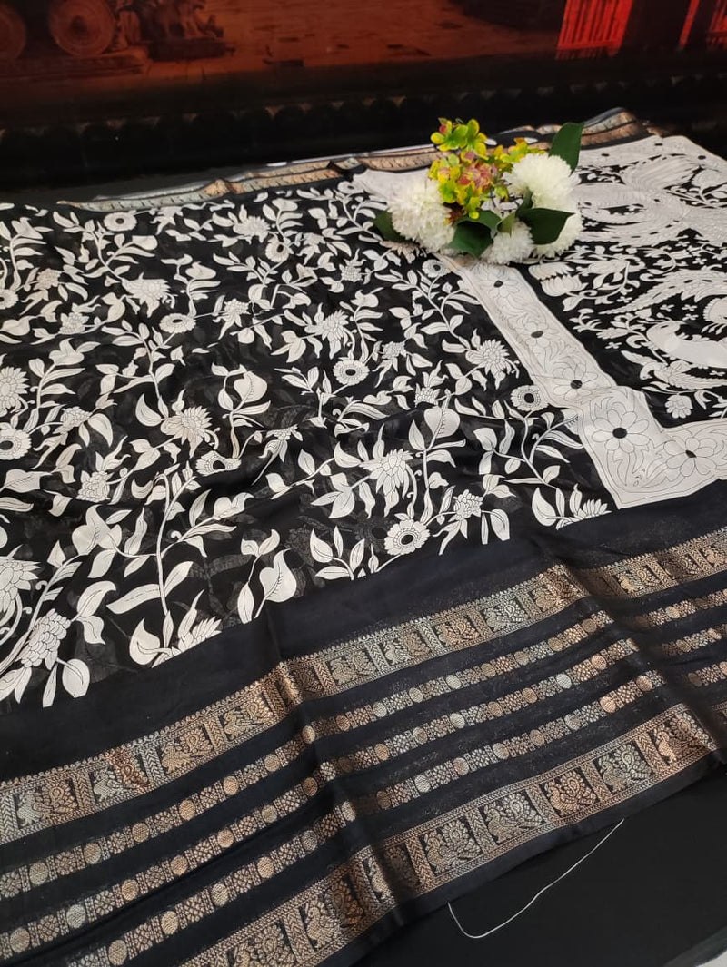 Malmal Cotton (Kalamkari Design) MKC05 - Sri Sakthi Pugazh Tex - Cotton saree