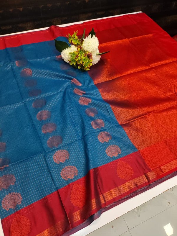 Elampillai Soft Silk Saree with elegant zari work for wedding wear