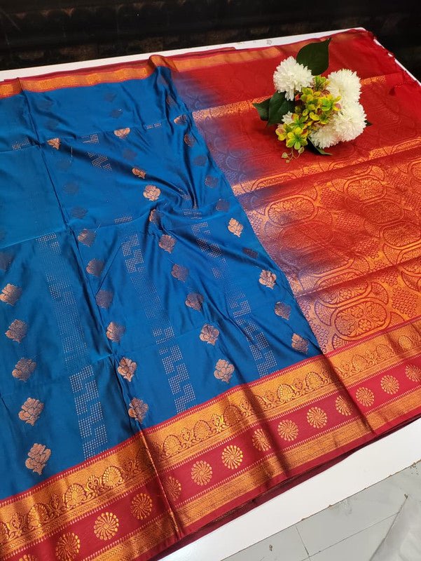 Elampillai Soft Silk Saree with elegant zari work for wedding wear