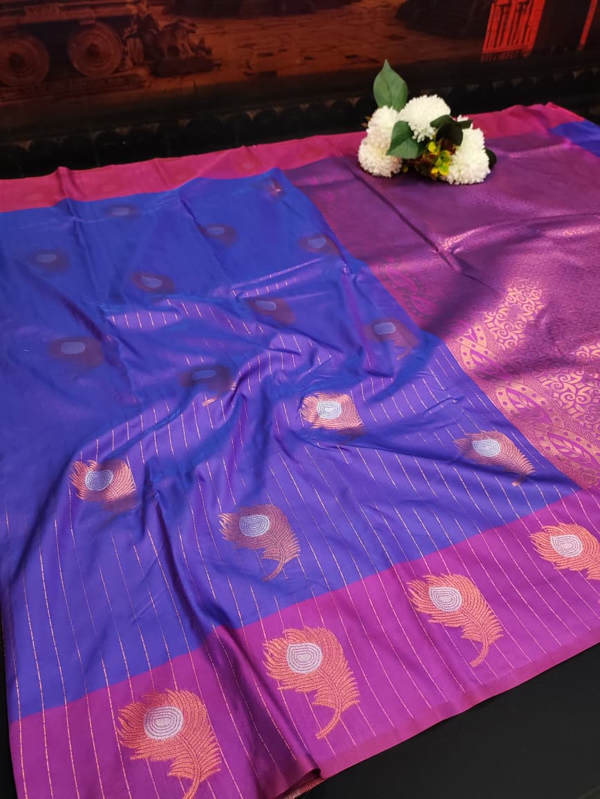 Mayil Thogai Soft Silk Saree for Party Wear Women