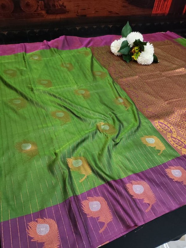 Mayil Thogai Soft Silk Saree for Party Wear Women