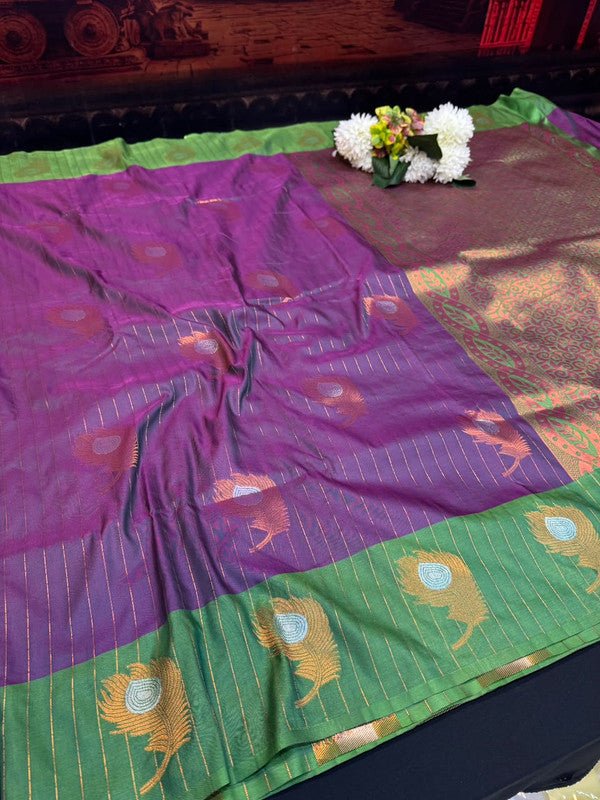 Mayil Thogai Soft Silk Saree for Party Wear Women