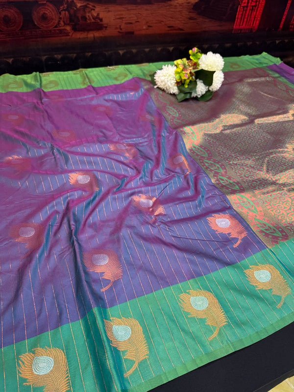 Mayil Thogai Soft Silk Saree for Party Wear Women