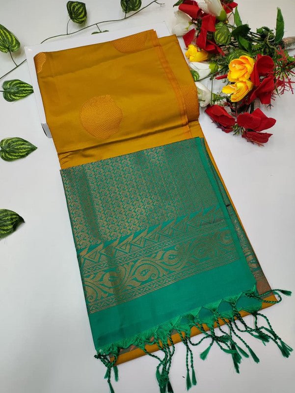 Mehandi Luxury Saree MRS29 - Sri Sakthi Pugazh Tex - Soft Silk