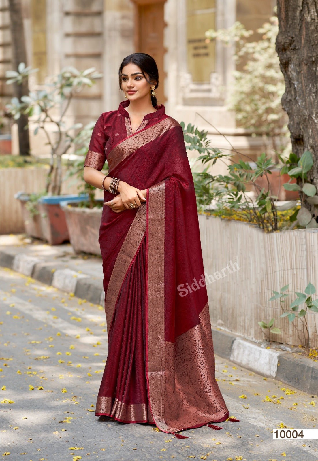 Mysore Silk Inspired Saree for |Party & Festive Wear| MYP04 - Sri Sakthi Pugazh Tex - Mysore Silk