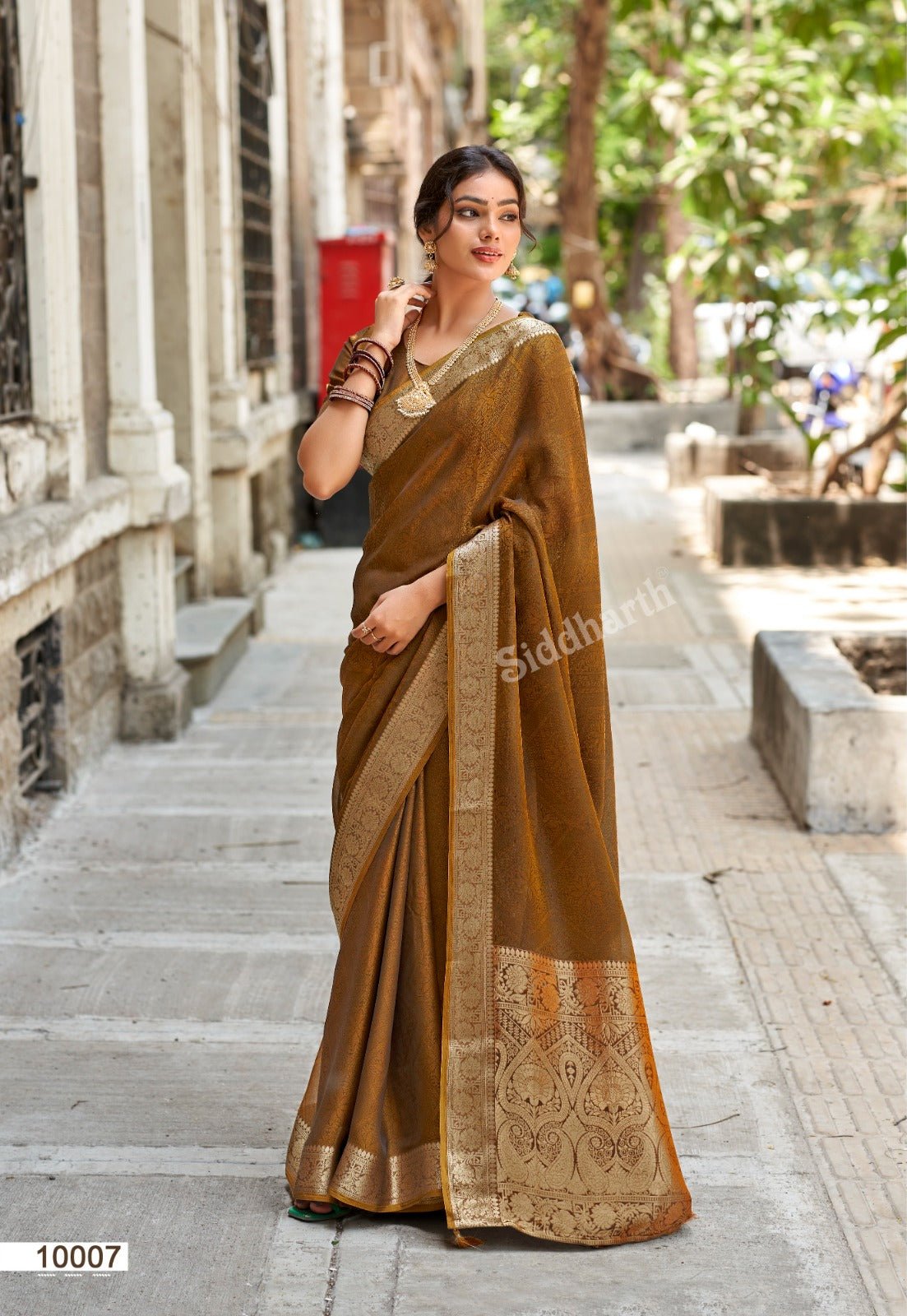 Mysore Silk Inspired Saree for |Party & Festive Wear| MYP05 - Sri Sakthi Pugazh Tex - Mysore Silk