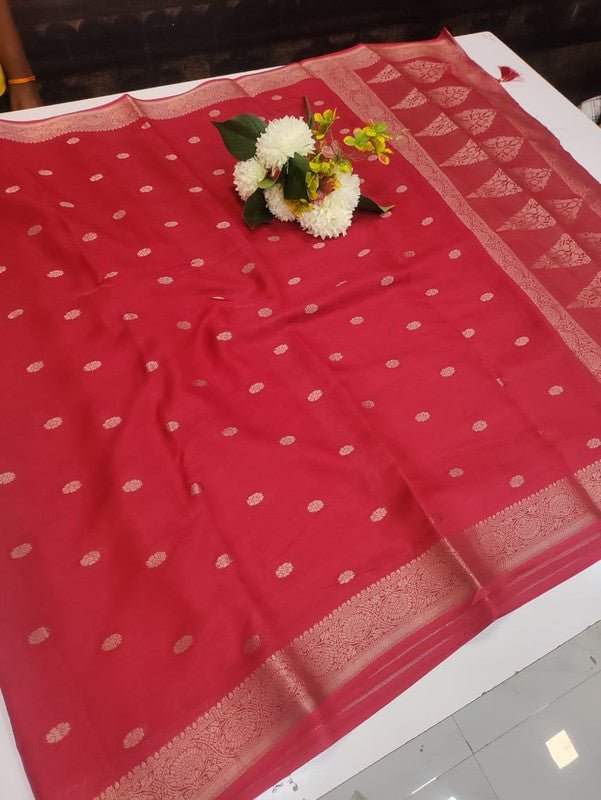 Mysore Silk Inspired Saree for |Party & Festive Wear| MYP19 - Sri Sakthi Pugazh Tex - Mysore Silk