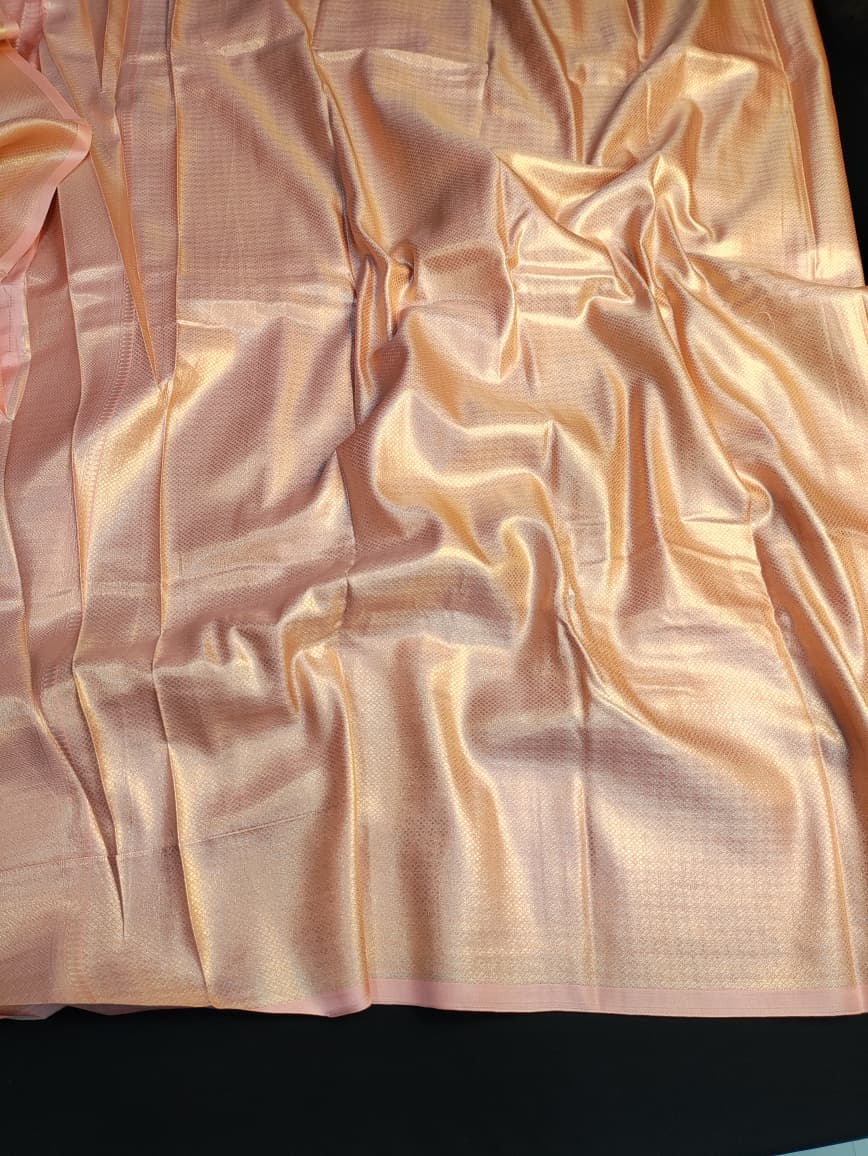 Traditional Nangai Satin Silk saree for Onam celebration and party wear