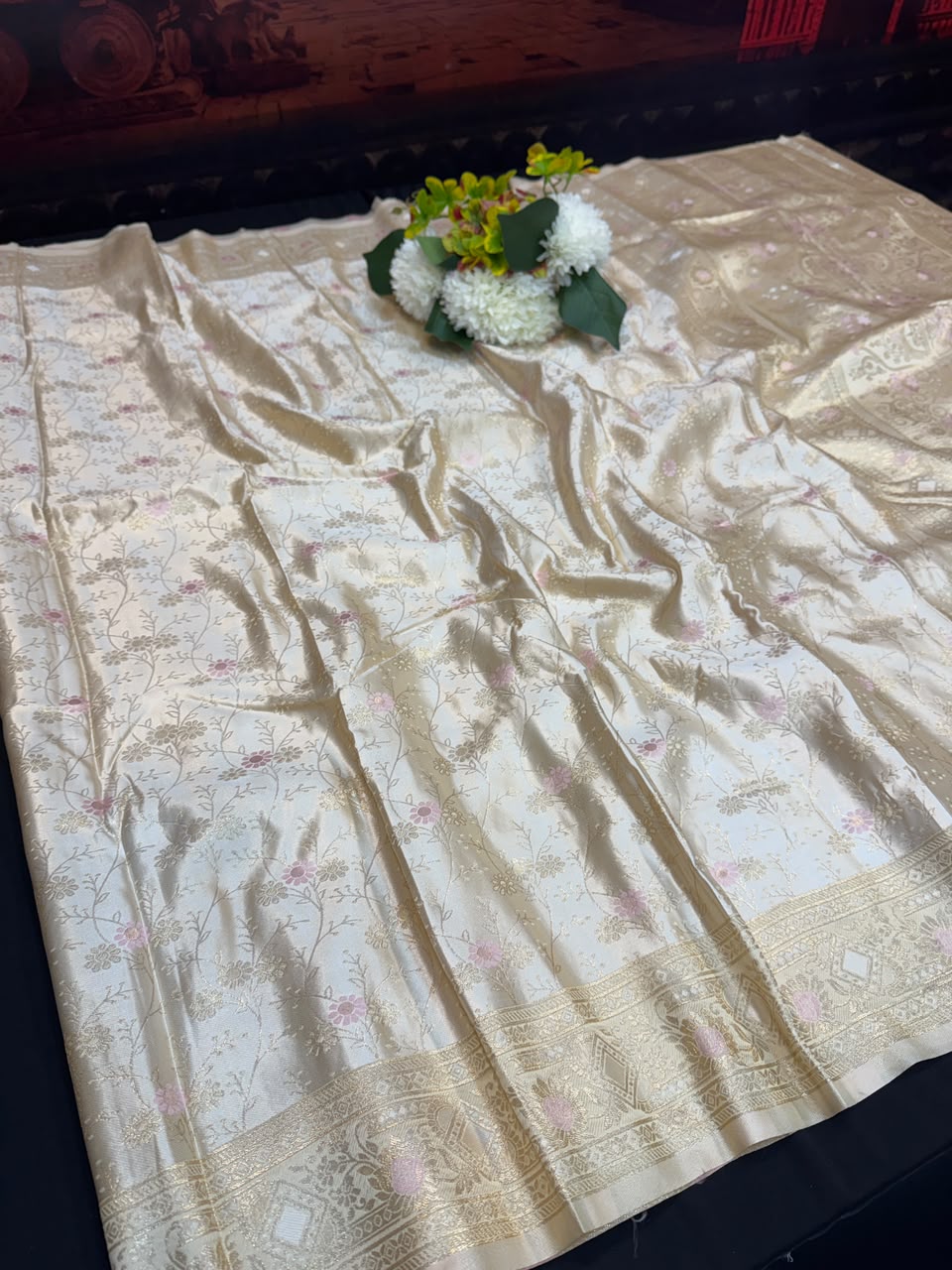 Nangai Satin Soft Saree with |Jacquard Blouse| PNG18 - Sri Sakthi Pugazh Tex - Nangai Saree