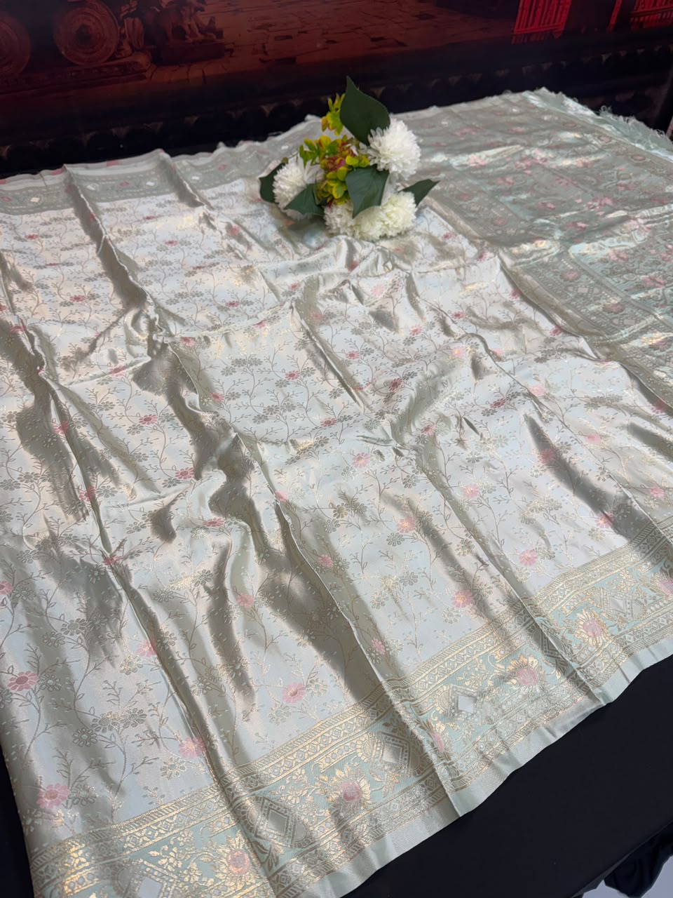 Nangai Satin Soft Saree with |Jacquard Blouse| PNG22 - Sri Sakthi Pugazh Tex - Nangai Saree