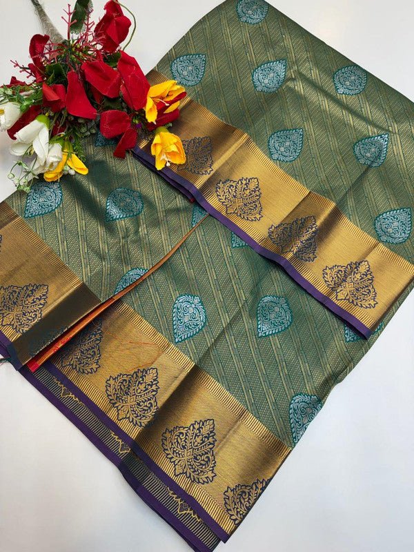 Offer Saree with elegant zari work for festive occasions