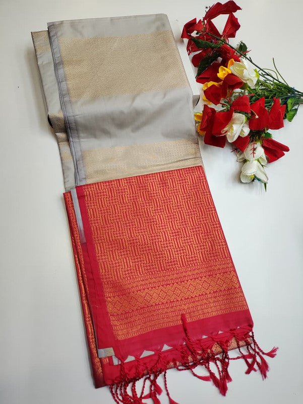 Offer Semi Silk Saree with elegant Zari work for wedding wear
