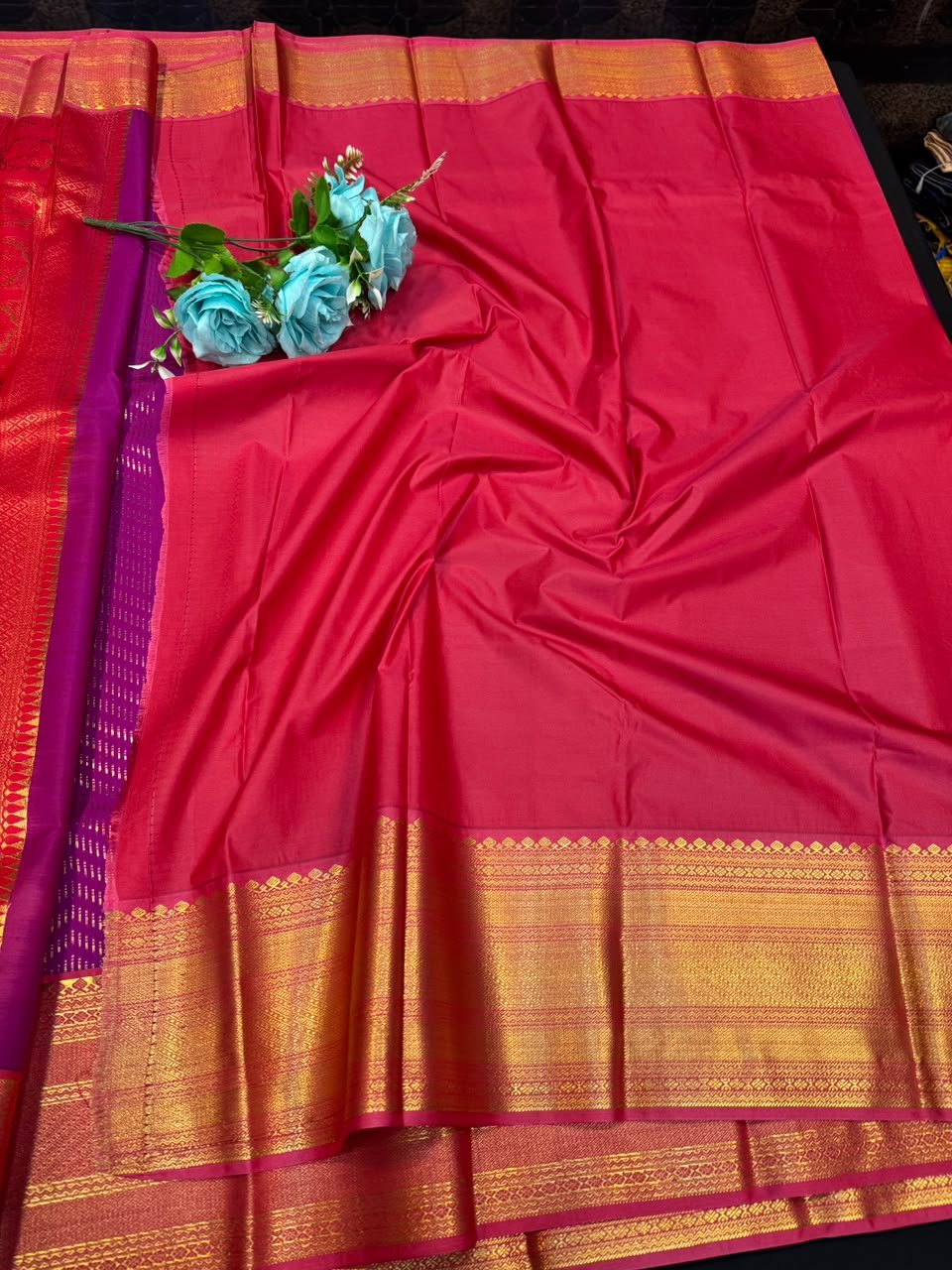 Offer Semi Silk Korvai Border (Meena Work)| Zari Work | ABC14 - Sri Sakthi Pugazh Tex - soft