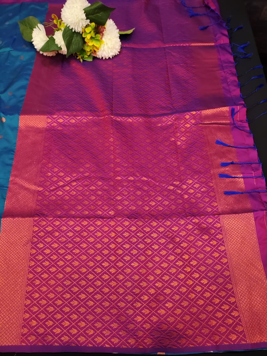 Padhumai Zari Soft Silk Saree for |Party & Festival Wear| P03 - Sri Sakthi Pugazh Tex - Padhumai Soft Silk