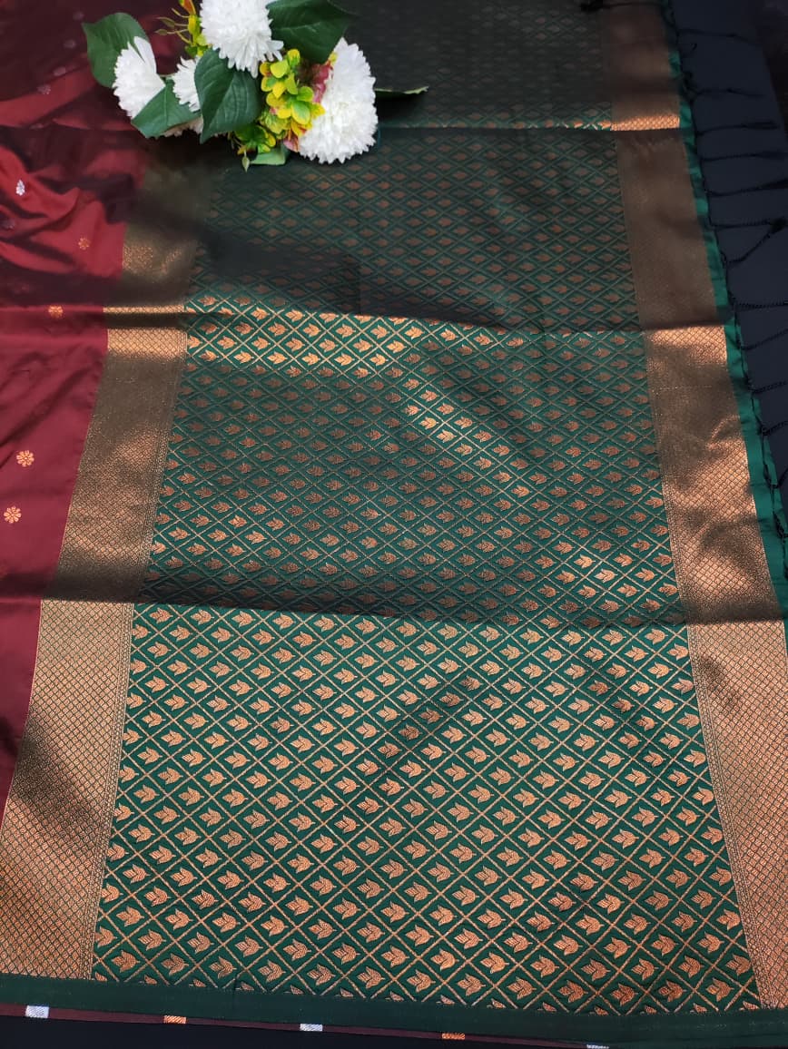 Padhumai Zari Soft Silk Saree for |Party & Festival Wear| P05 - Sri Sakthi Pugazh Tex - Padhumai Soft Silk