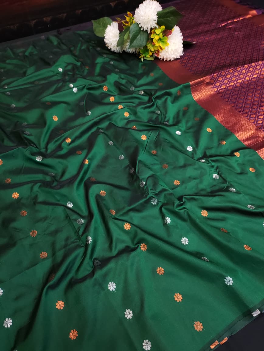 Padhumai Zari Soft Silk Saree for |Party & Festival Wear| P09 - Sri Sakthi Pugazh Tex - Padhumai Soft Silk