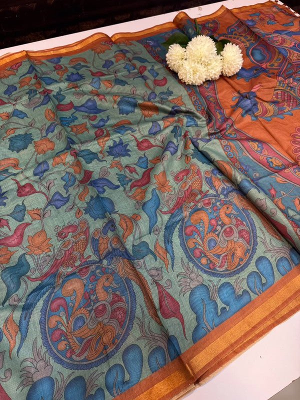 Paper Fancy Saree in Fancy Fabric with Zari Print for Party Wear