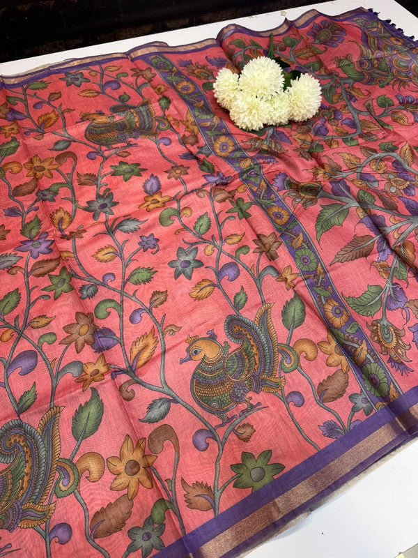 Paper Fancy Saree in Fancy Fabric with Zari Print for Party Wear