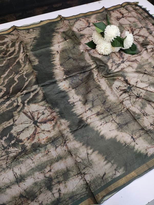 Paper Fancy Saree in Fancy Fabric with Zari Print for Party Wear