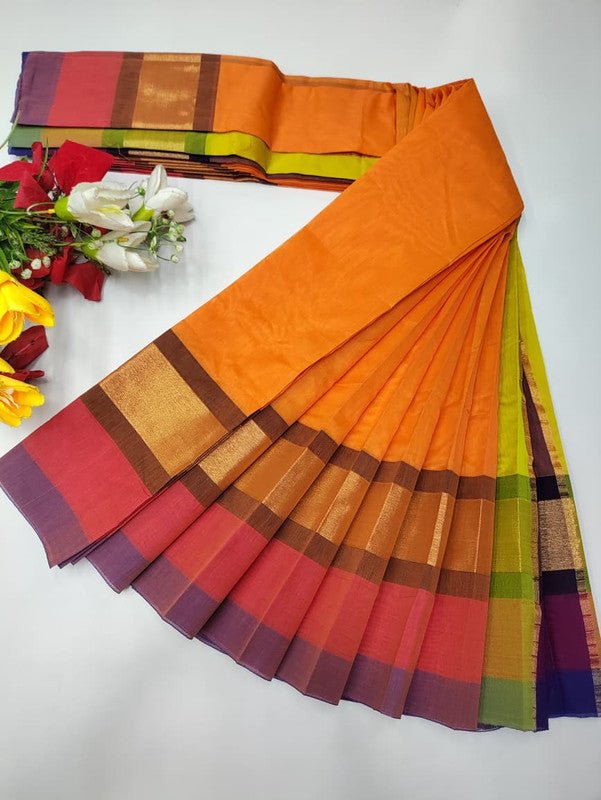 Plain Cotton Saree | Zari Border | PNC33 - Sri Sakthi Pugazh Tex PNC33 - Cotton