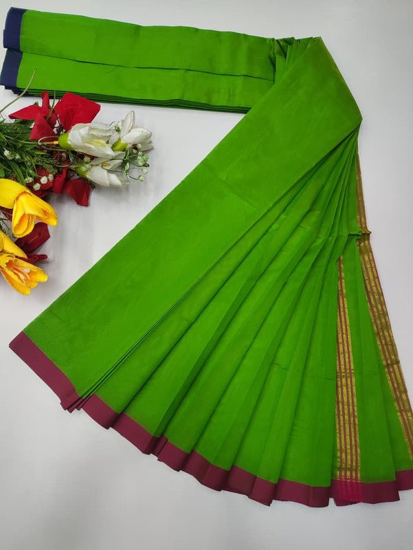 Plain Cotton Saree | Zari Border | PNC33 - Sri Sakthi Pugazh Tex PNC33 - Cotton