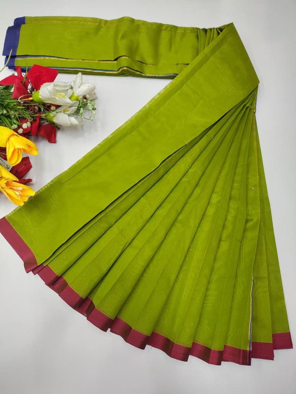 Plain Cotton Saree | Zari Border | PNC33 - Sri Sakthi Pugazh Tex PNC33 - Cotton