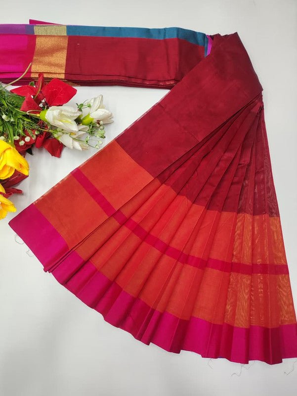 Plain Cotton Saree | Zari Border | PNC33 - Sri Sakthi Pugazh Tex PNC33 - Cotton