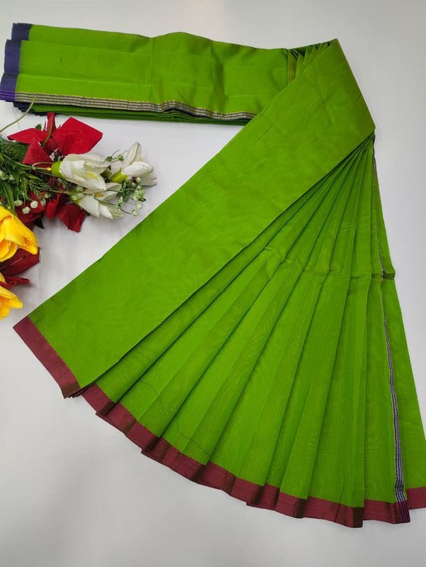 Plain Cotton Saree | Zari Border | PNC33 - Sri Sakthi Pugazh Tex PNC33 - Cotton