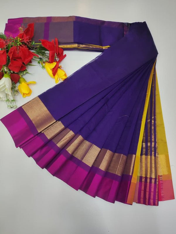 Plain Cotton Saree | Zari Border | PNC04 - Sri Sakthi Pugazh Tex PNC04 - Cotton