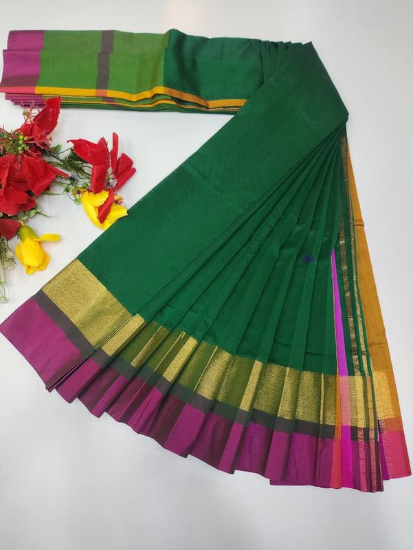 Plain Cotton Saree | Zari Border | PNC05 - Sri Sakthi Pugazh Tex PNC05 - Cotton