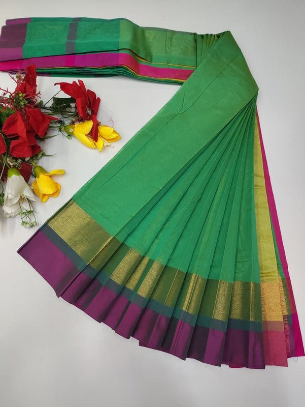 Plain Cotton Saree | Zari Border | PNC29 - Sri Sakthi Pugazh Tex PNC29 - Cotton
