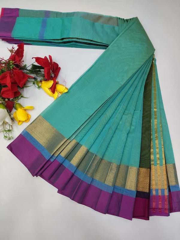 Plain Cotton Saree | Zari Border | PNC30 - Sri Sakthi Pugazh Tex PNC30 - Cotton