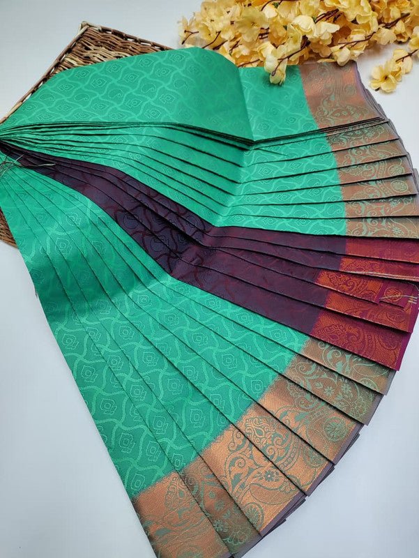 Premium Poontamil Soft Silk Saree with Jacquard Blouse for Festival Wear