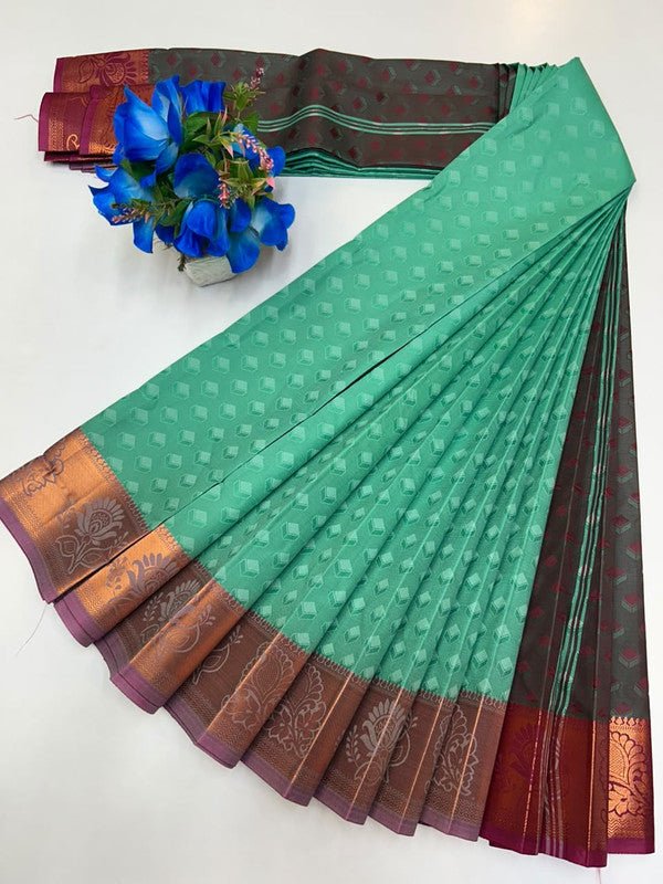 Premium Poontamil Soft Silk Saree with Jacquard Blouse for Festival Wear