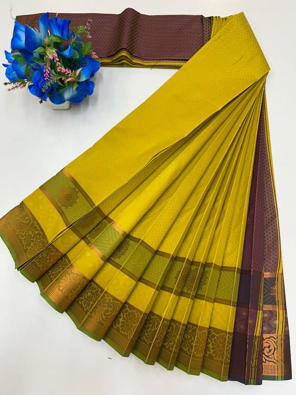 Premium Poontamil Soft Silk Saree with Jacquard Blouse for Festival Wear