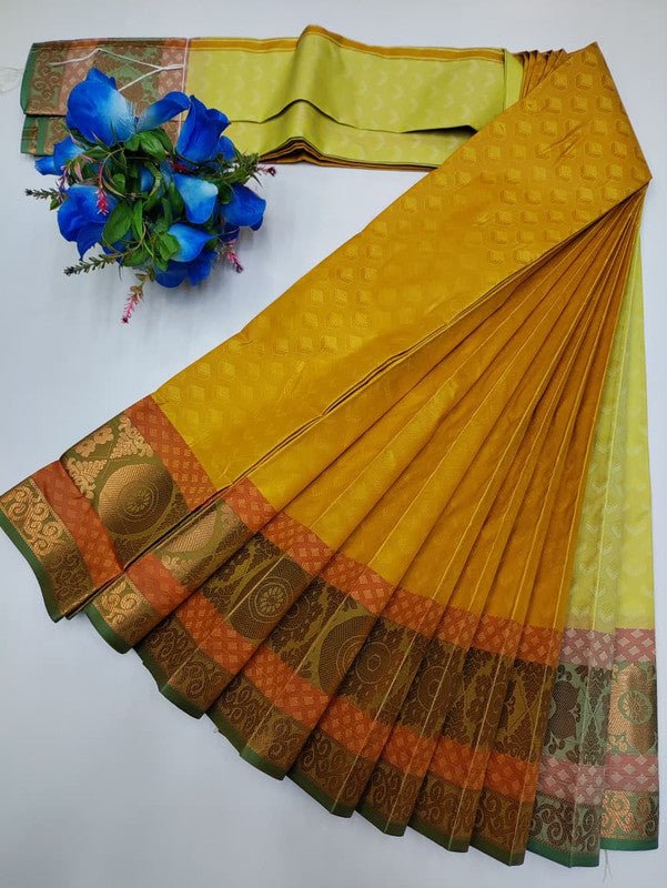 Premium Poontamil Soft Silk Saree with |Jacquard Blouse| PPC182 - Sri Sakthi Pugazh Tex - Premium Poontamil