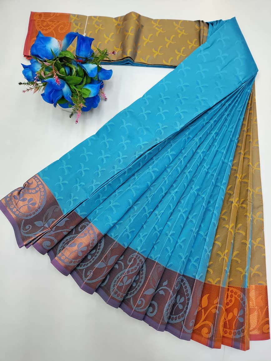 Premium Poontamil Soft Silk Saree with |Jacquard Blouse| PPC196 - Sri Sakthi Pugazh Tex - Premium Poontamil