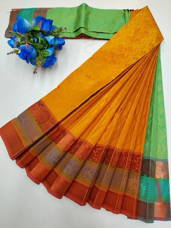 Premium Poontamil Soft Silk Saree with |Jacquard Blouse| PPC203 - Sri Sakthi Pugazh Tex - Premium Poontamil