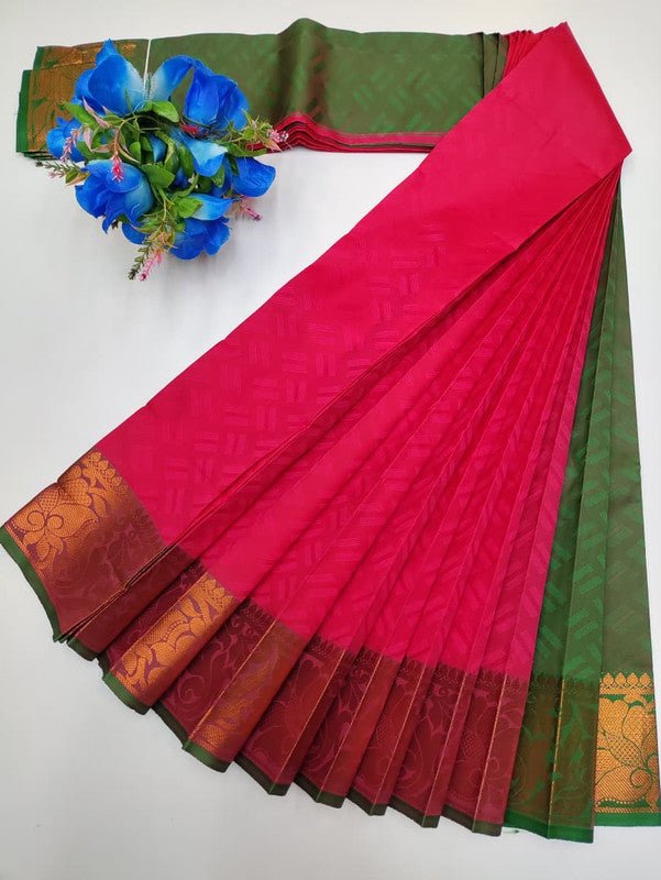 Premium Poontamil Soft Silk Saree with |Jacquard Blouse| PPC205 - Sri Sakthi Pugazh Tex - Premium Poontamil
