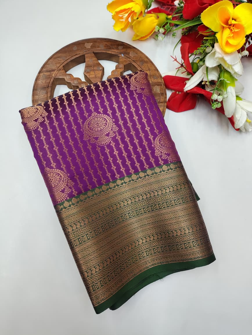 Premium Vairaoosi Saree PVV02 - Sri Sakthi Pugazh Tex - Soft Silk Saree