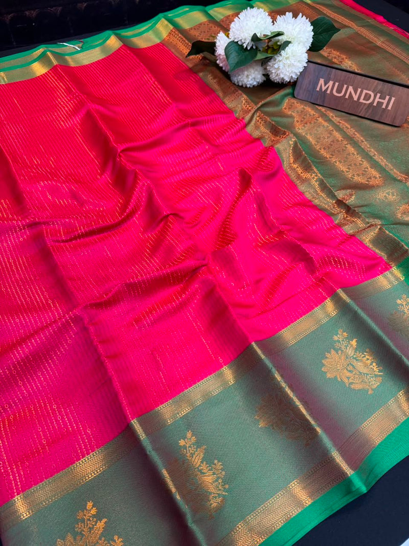 Premium Vairaoosi Saree PVV03 - Sri Sakthi Pugazh Tex - Soft Silk Saree