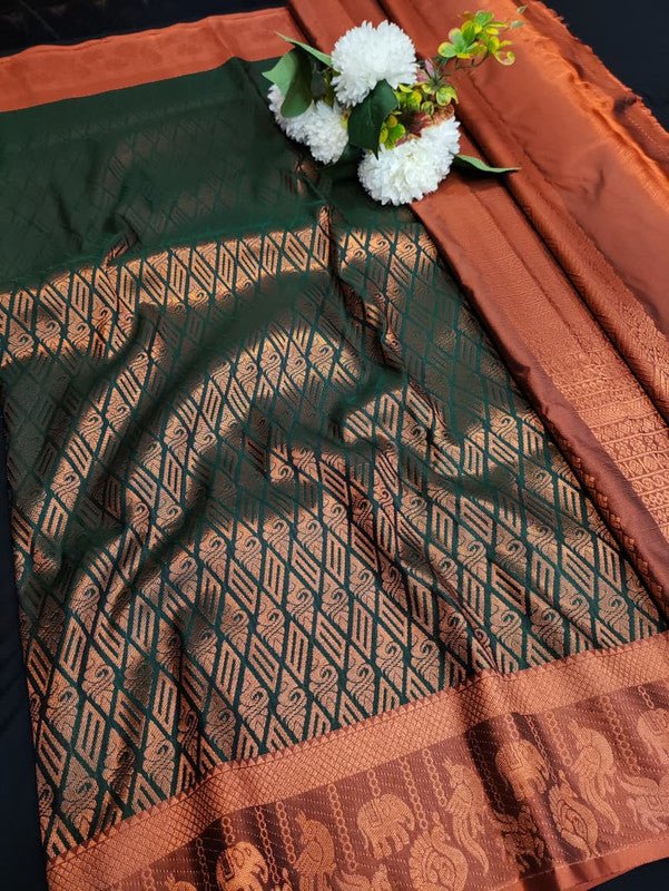 Pugazhini Soft Silk Saree with Zari for Festival Wear
