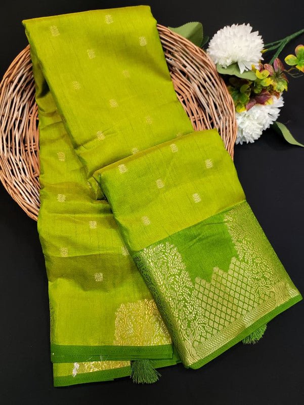 Pure Banarasi Raw Silk Saree with Zari for festival wear