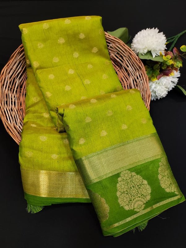 Pure Banarasi Raw Silk Saree with Zari for festival wear