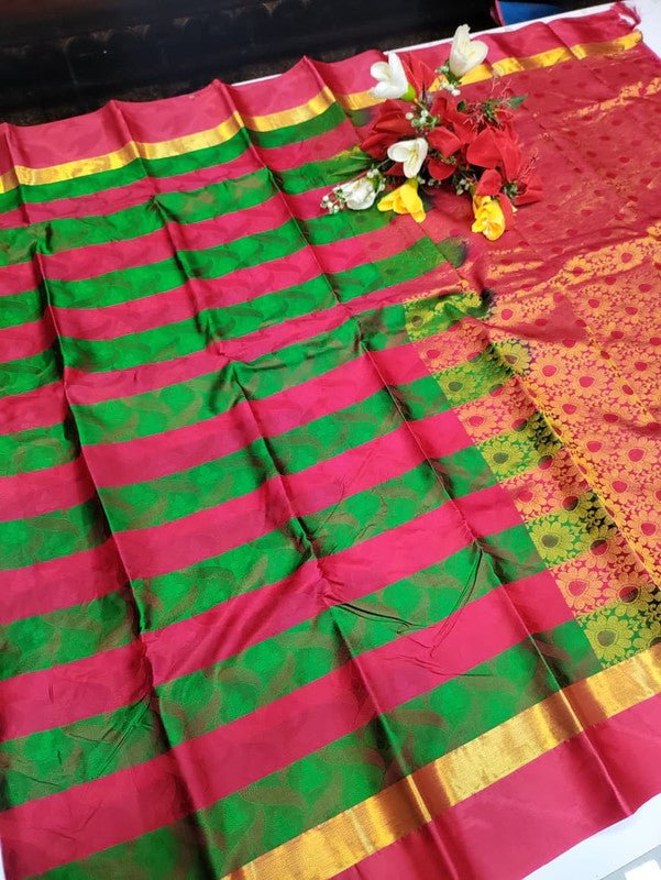 Take 5 Pure Semi Silk Sarees ₹4999 with Contrast Blouse for Festivals