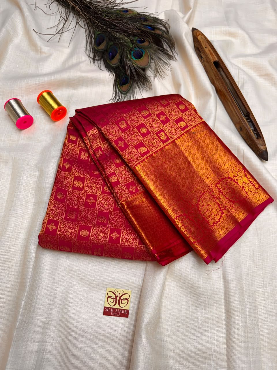 Pure Silk Saree – |100% Original Silk Traditional Elegance| M06 - Sri Sakthi Pugazh Tex - Pure Silk