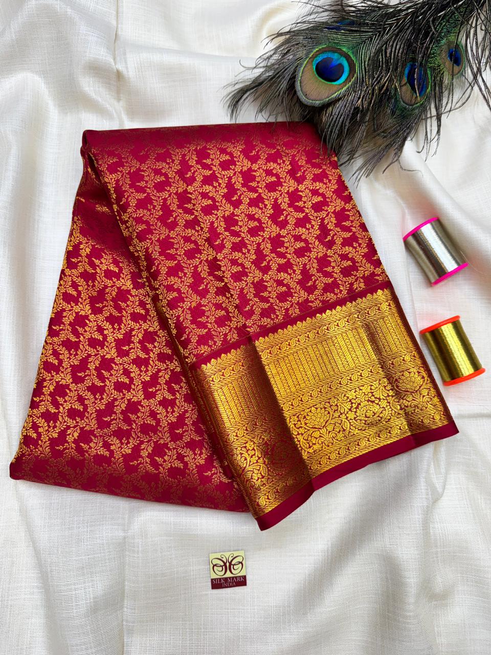 Pure Silk Saree – |100% Original Silk Traditional Elegance| M27 - Sri Sakthi Pugazh Tex - Pure Silk